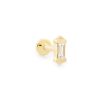 Kendra Scott Earrings | Sianna Mini 14K Yellow Gold Single Stud Earring In White Diamond