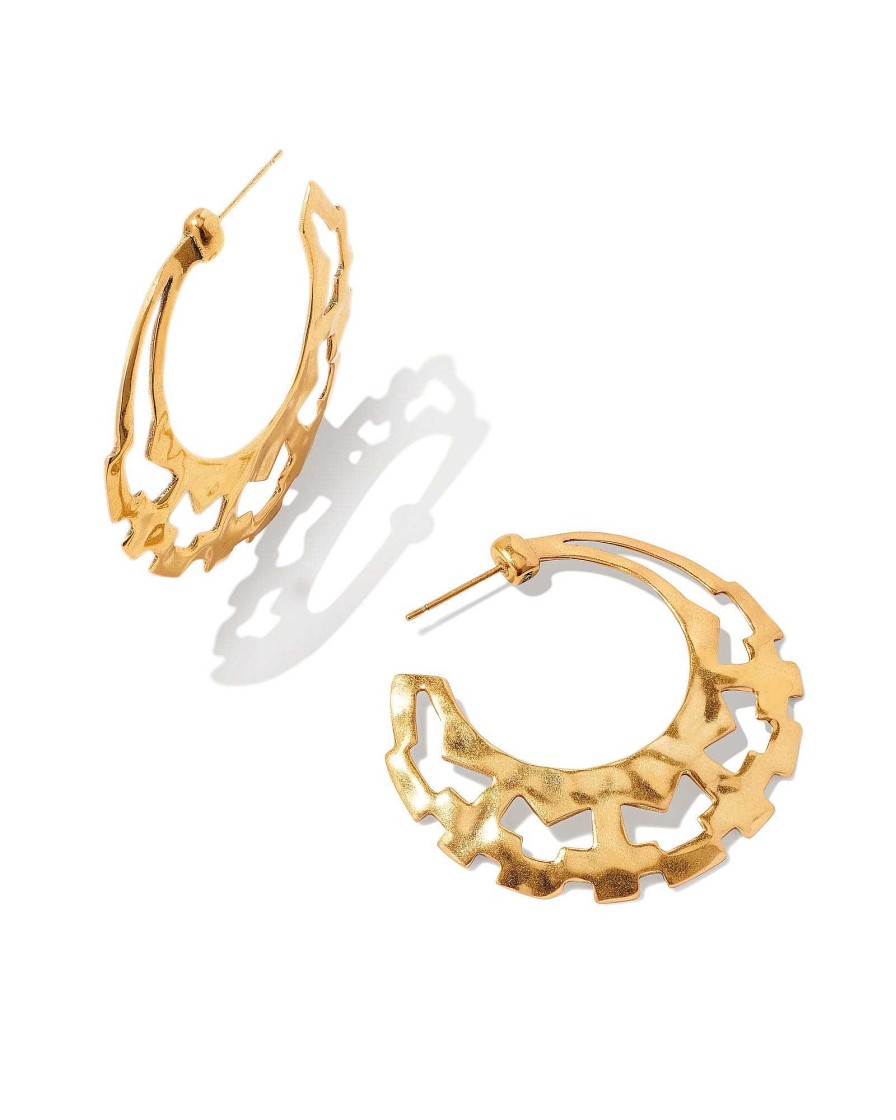 Kendra Scott Earrings | Shiva Hoop Earrings In Vintage Gold