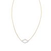 Kendra Scott Necklaces | Small Abbie 14K Yellow Gold Pendant Necklace In White Diamond