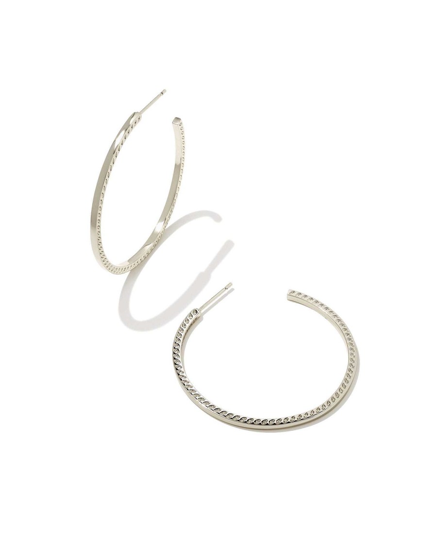 Kendra Scott Earrings | Sylvie Hoop Earrings In Silver