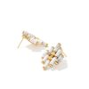 Kendra Scott Earrings | Ember Gold Statement Stud Earrings In White Howlite