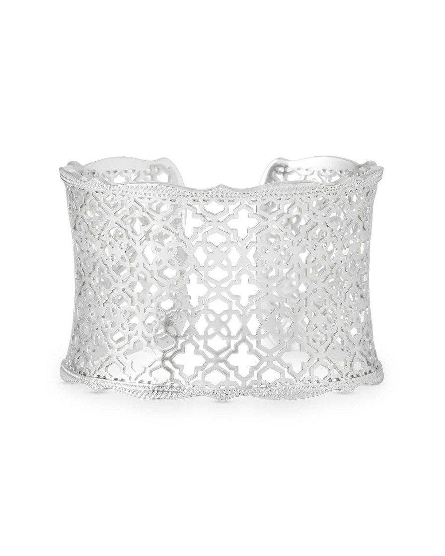 Kendra Scott Bracelets | Candice Silver Cuff Bracelet In Silver Filigree Mix