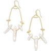 Kendra Scott Earrings | Eileen Gold Statement Earrings In White Pearl