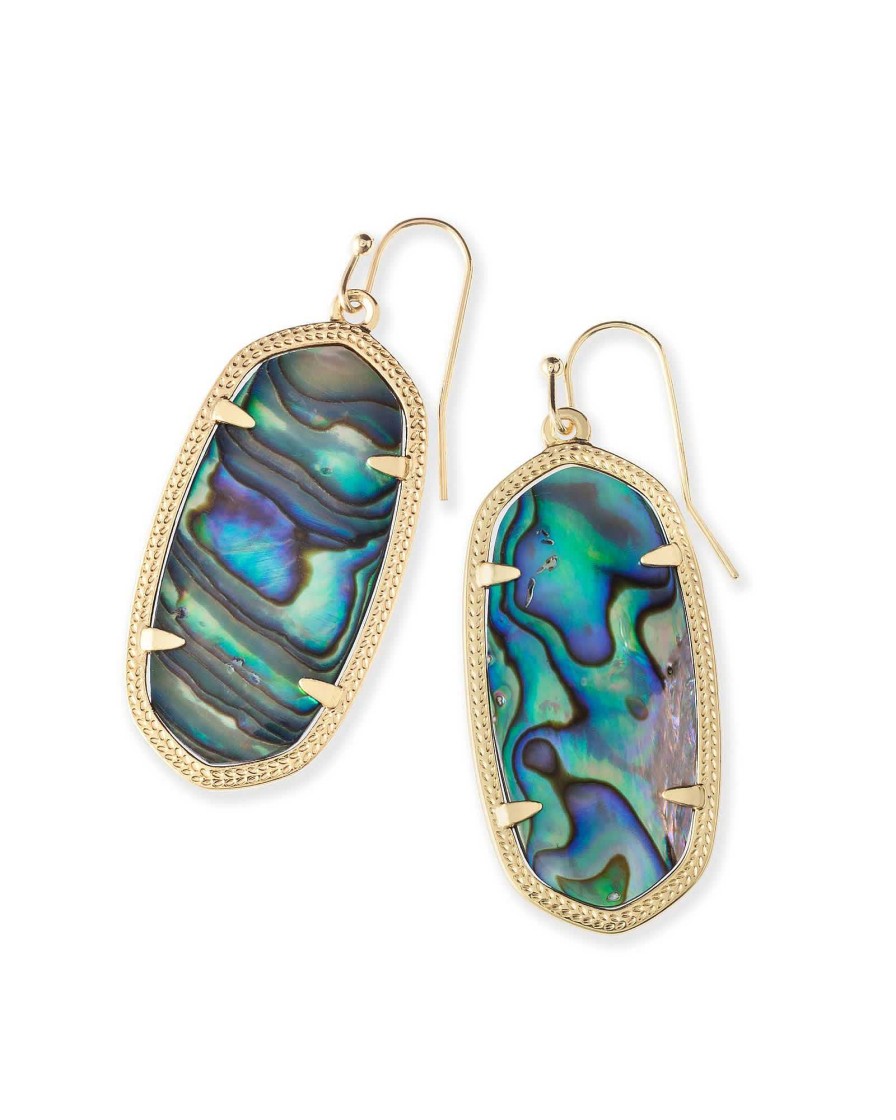 Kendra Scott Earrings | Elle Gold Drop Earrings In Abalone Shell