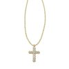 Kendra Scott Necklaces | Cross Gold Pendant Necklace In White Crystal