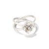 Kendra Scott Rings | Dira Stone Silver Double Band Ring In Ivory Mix