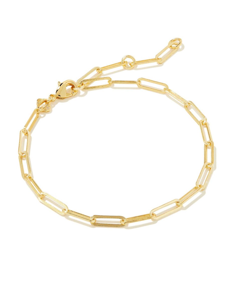 Kendra Scott Bracelets | Courtney Paperclip Bracelet In Gold