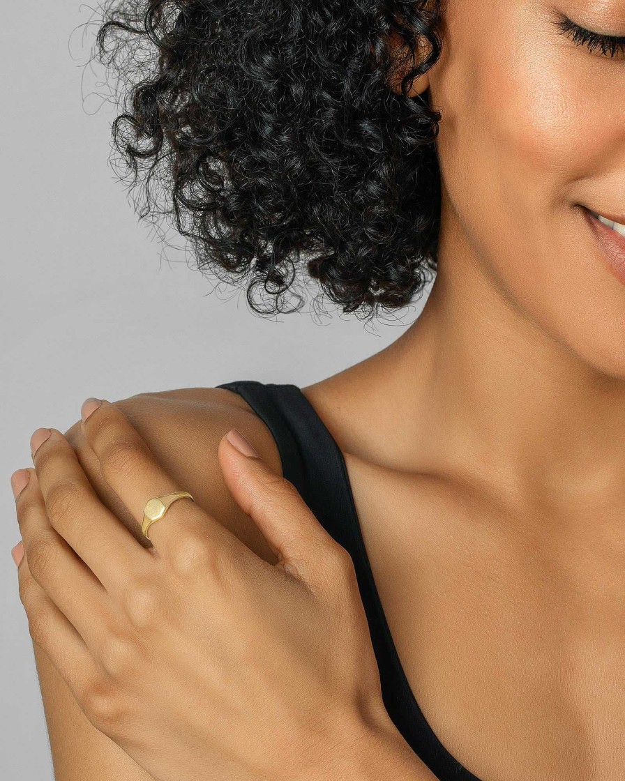 Kendra Scott Rings | Davis Signet Ring In 18K Gold Vermeil