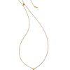 Kendra Scott Necklaces | Cass Vintage Gold Long Pendant Necklace In Black Banded Agate