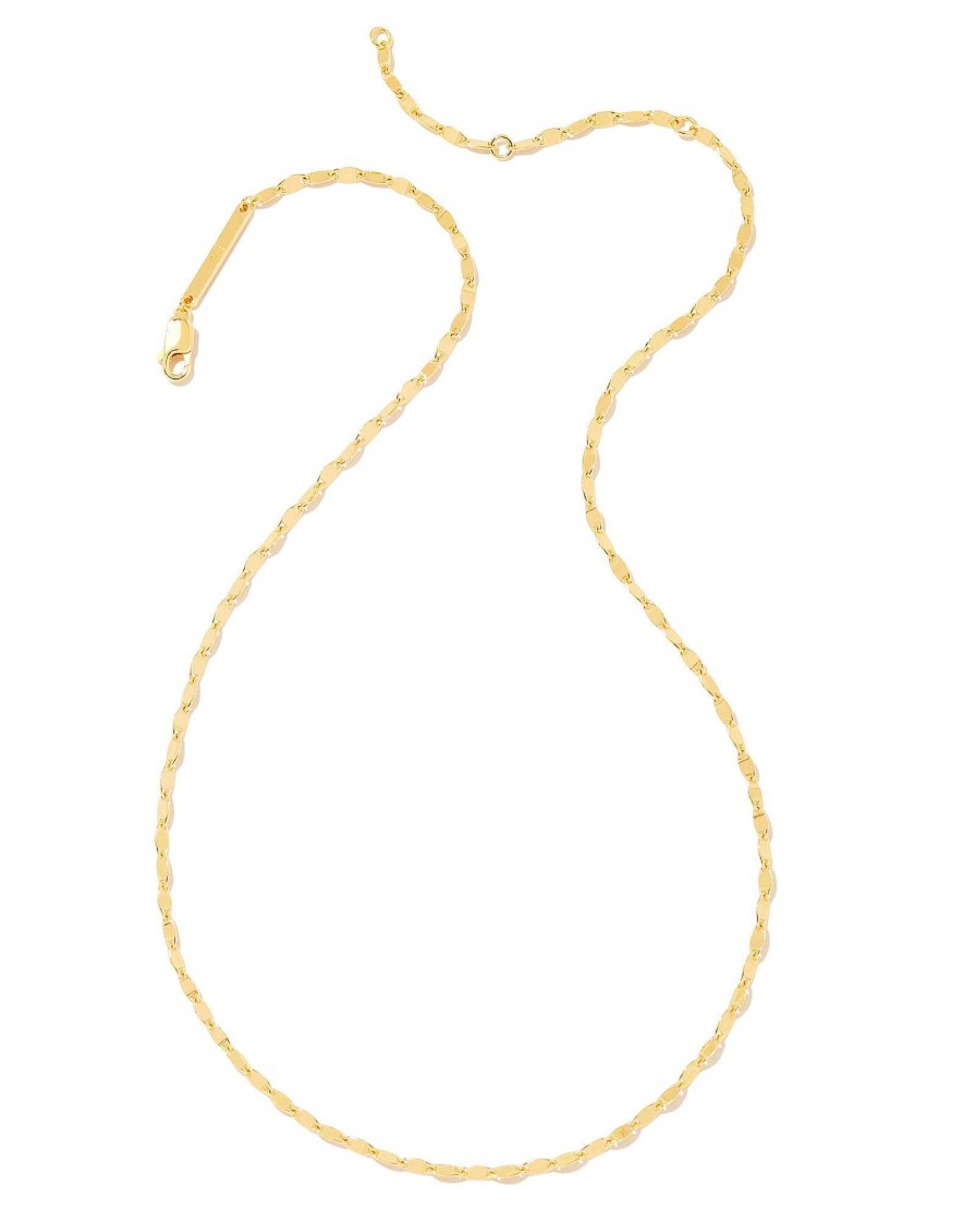 Kendra Scott Necklaces | Twisted Link Chain Necklace In 18K Gold Vermeil