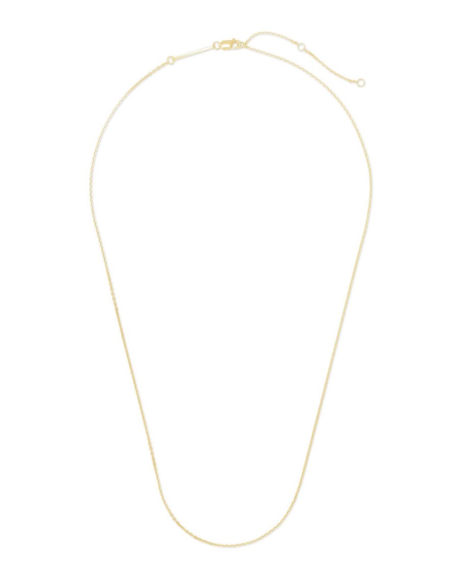 Kendra Scott Necklaces | 18 Inch Thin Chain Necklace In 18K Gold Vermeil