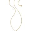 Kendra Scott Necklaces | Crystal Letter A Gold Short Pendant Necklace In White Crystal