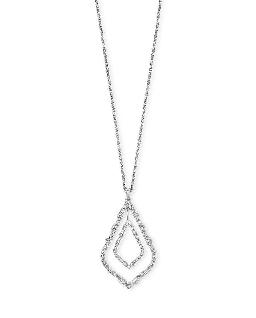 Kendra Scott Necklaces | Simon Long Pendant Necklace In Silver