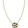 Kendra Scott Necklaces | Soccer Gold Short Pendant Necklace In Ivory Mother-Of-Pearl