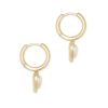 Kendra Scott Earrings | Ari Heart Gold Huggie Earrings In Iridescent Drusy