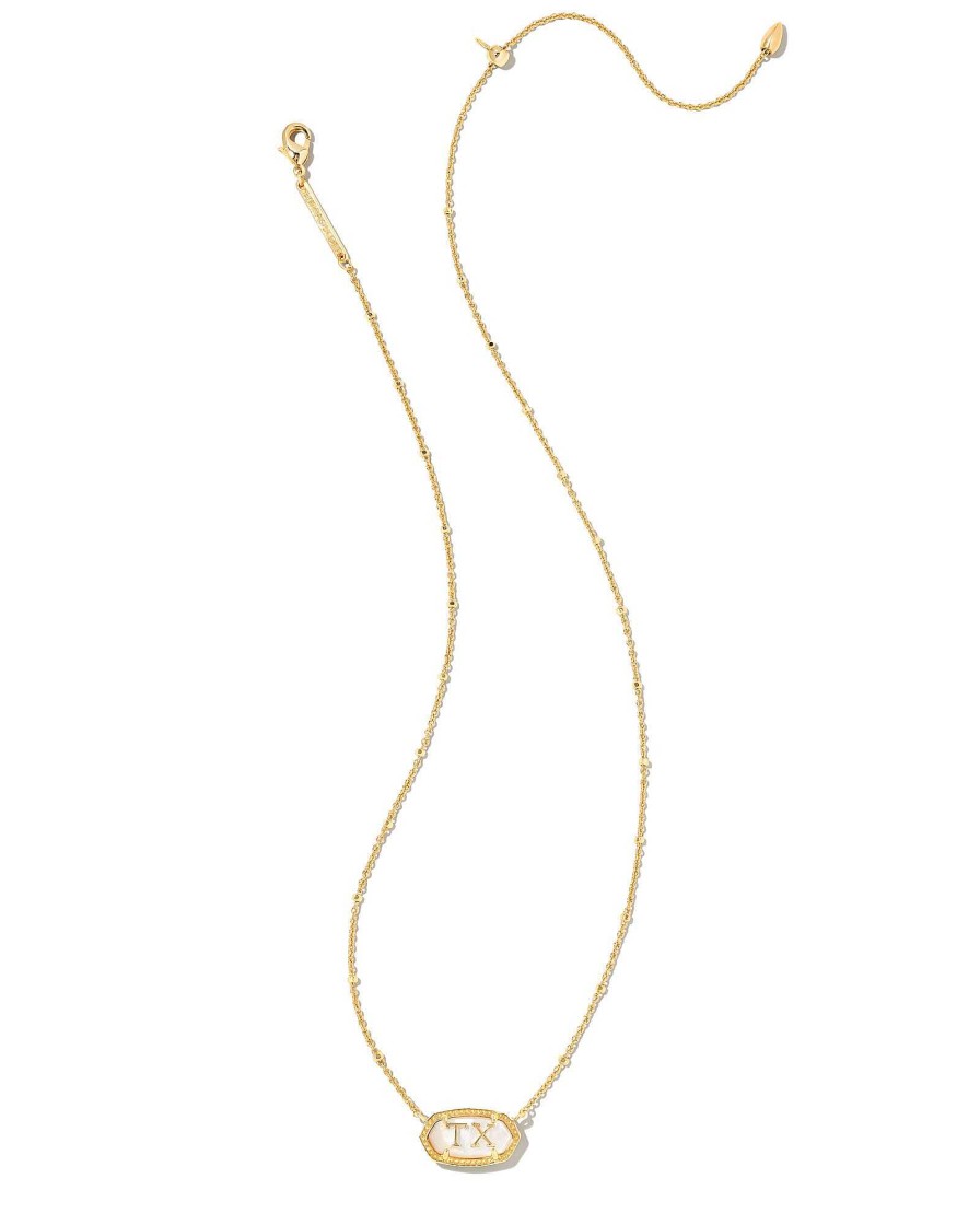 Kendra Scott Necklaces | Elisa Gold Texas Necklace In Ivory Mother-Of-Pearl