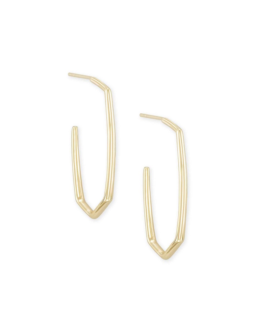 Kendra Scott Earrings | Ellen Hoop Earrings In 18K Gold Vermeil