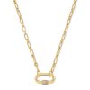 Kendra Scott Necklaces | Bristol 18K Gold Vermeil Link Necklace In White Sapphire