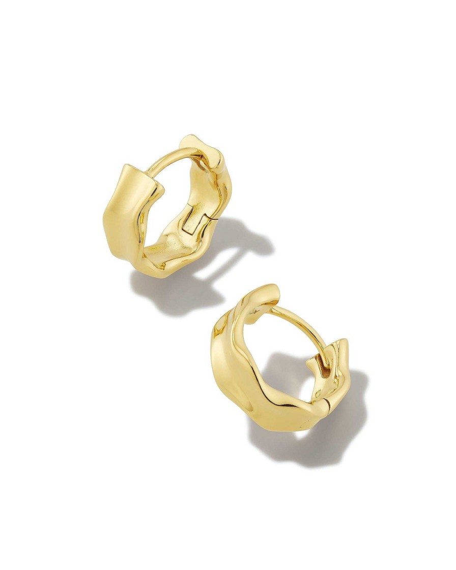 Kendra Scott Earrings | Aspen Huggie Earrings In 18K Gold Vermeil