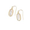 Kendra Scott Earrings | Lee Gold Drop Earrings In Ivory Mother-Of-Pearl