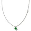 Kendra Scott Necklaces | Maisie Sterling Silver Pendant Necklace In Green Onyx