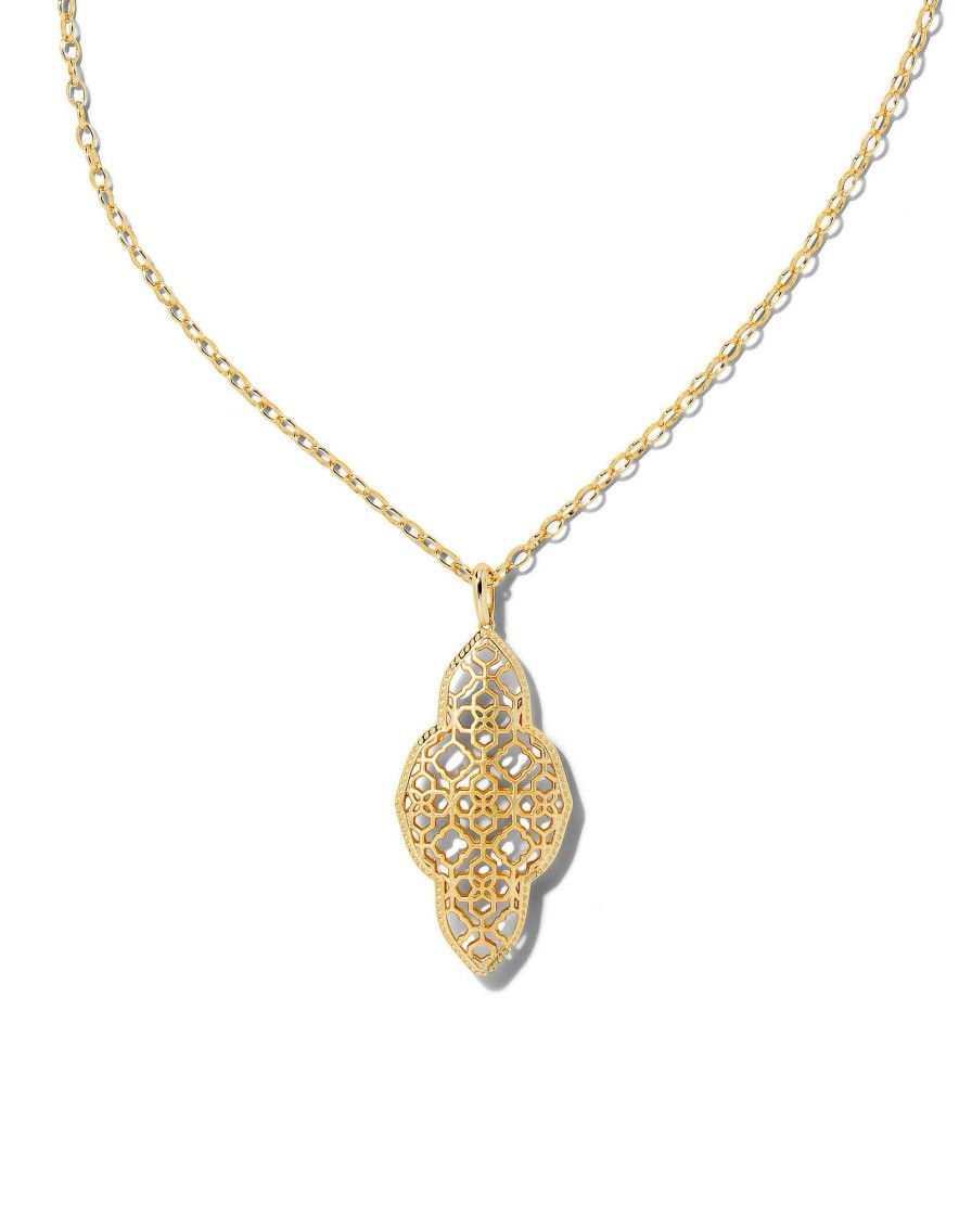 Kendra Scott Necklaces | Abbie Long Pendant Necklace In Gold