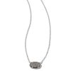 Kendra Scott Necklaces | Grayson Silver Pendant Necklace In Platinum Drusy