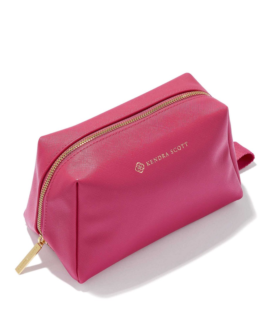 Kendra Scott Storage & Accessories | Large Cosmetic Zip Case In Hot Pink