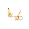 Kendra Scott Earrings | Heart Padlock Huggie Earrings In 18K Gold Vermeil