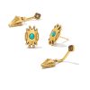 Kendra Scott Earrings | Shiva Vintage Gold Ear Jacket Earrings In Teal Howlite