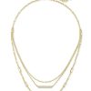 Kendra Scott Necklaces | Addison Triple Strand Necklace In Gold