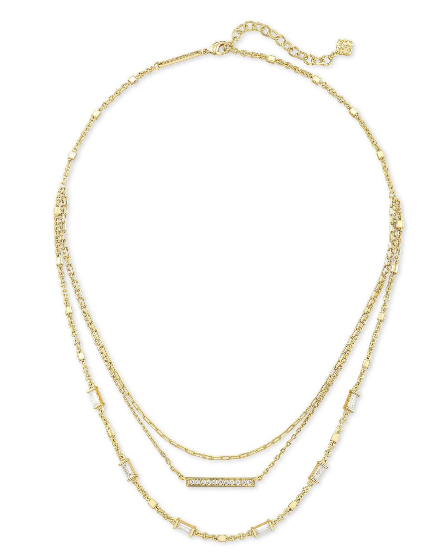 Kendra Scott Necklaces | Addison Triple Strand Necklace In Gold