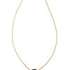 Kendra Scott Necklaces | Marisa 14K Yellow Gold Oval Solitaire Pendant Necklace In Black Diamond