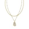 Kendra Scott Necklaces | Alexandria Gold Multi Strand Necklace In Iridescent Drusy