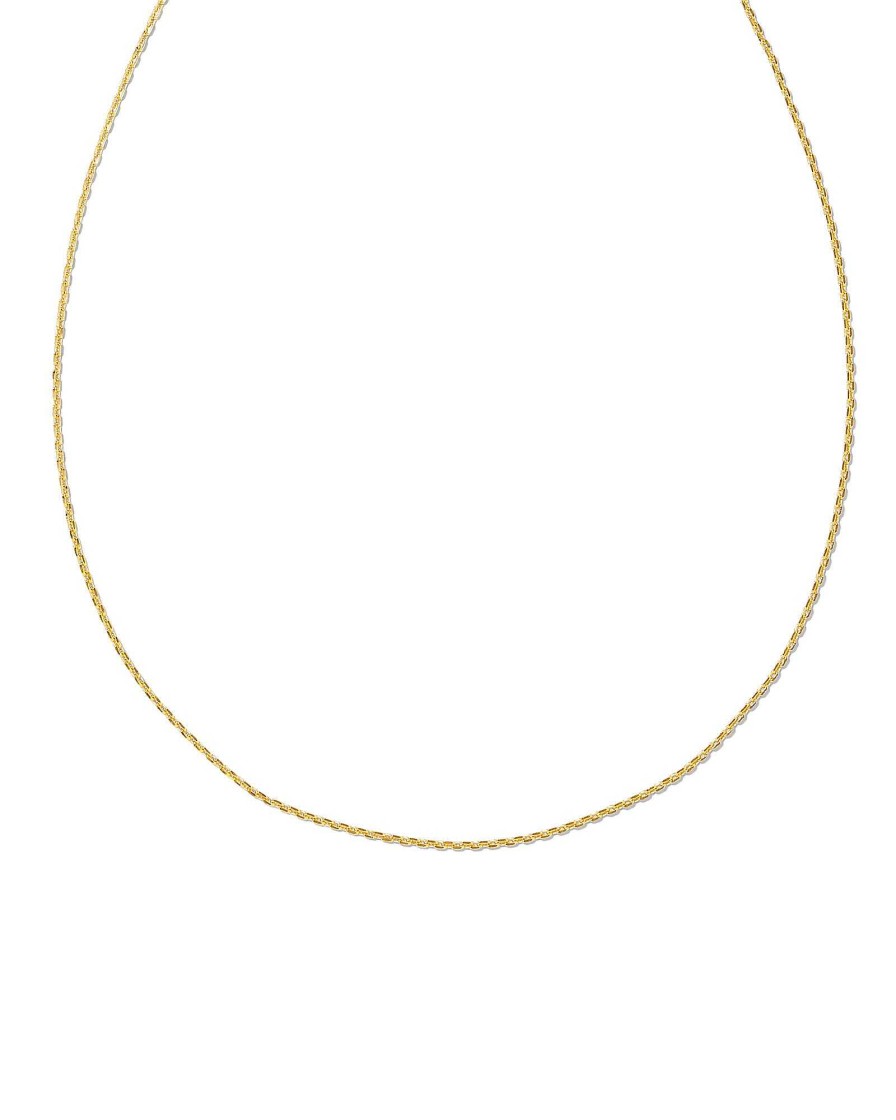 Kendra Scott Necklaces | 22 Inch Thin Chain Necklace In 18K Gold Vermeil