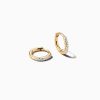 Kendra Scott Earrings | Mila 14K Yellow Gold Huggie Earrings In White Diamond