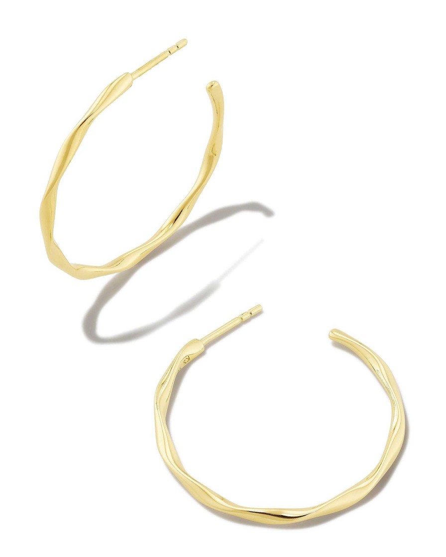 Kendra Scott Earrings | Aspen Hoop Earrings In 18K Gold Vermeil