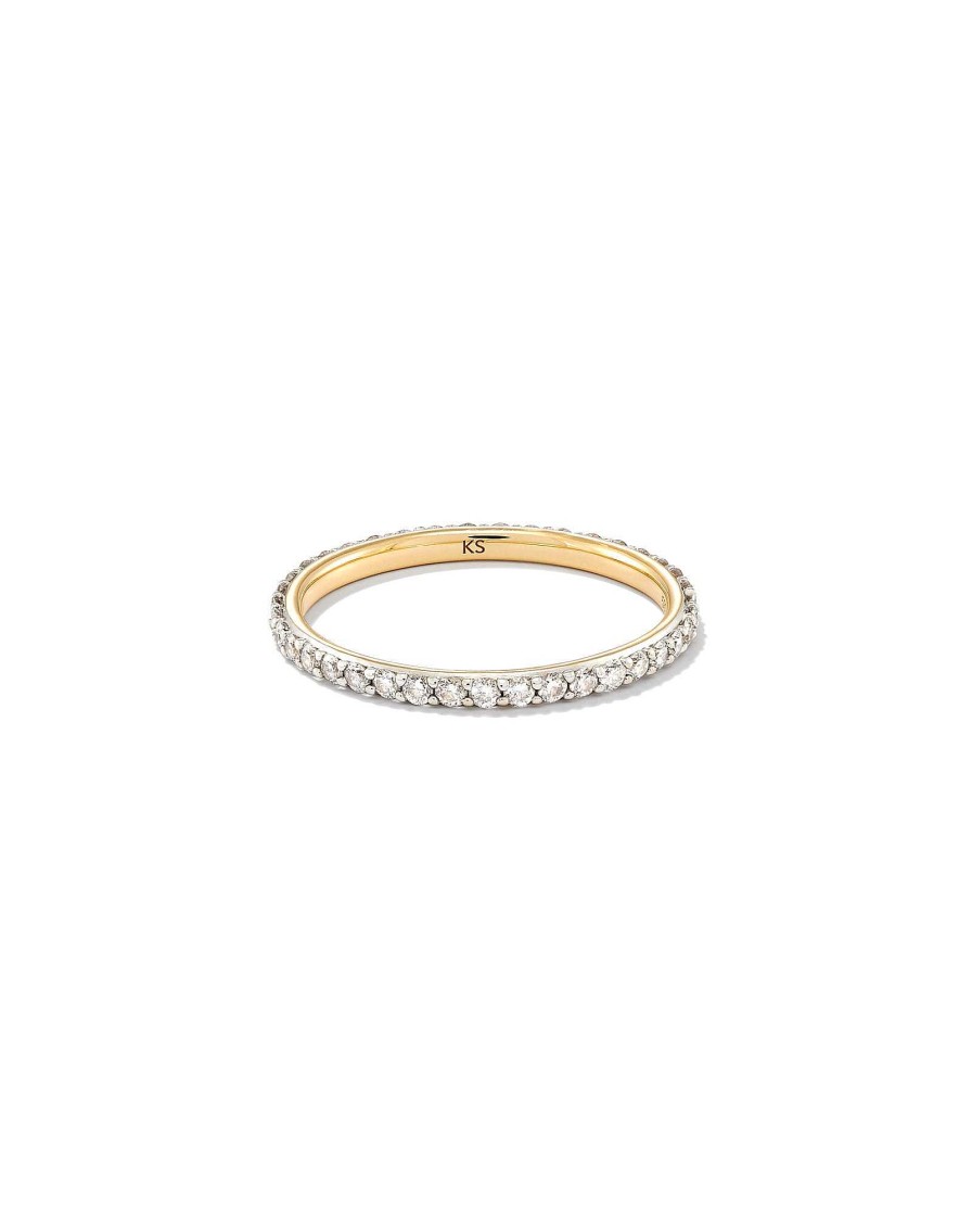 Kendra Scott Rings | Marilyn 14K Yellow Gold Full Eternity Band Ring In White Diamond, .5Ct