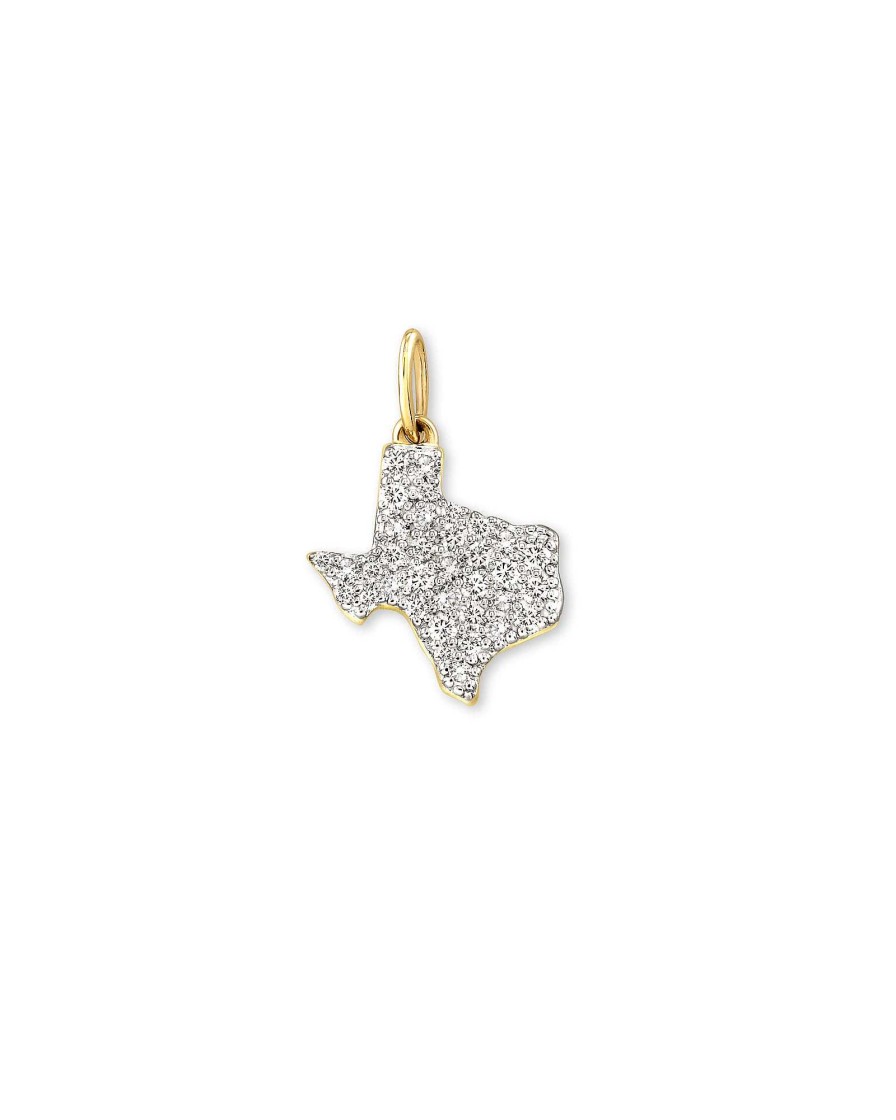 Kendra Scott Fine Jewelry | Pave State Of Texas 14K Yellow Gold Charm In White Diamond