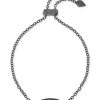 Kendra Scott Bracelets | Elaina Gunmetal Adjustable Chain Bracelet In Black Drusy