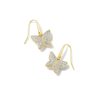 Kendra Scott Earrings | Lillia Crystal Butterfly Gold Drop Earrings In White Crystal