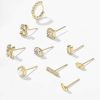 Kendra Scott Earrings | Austin Bar Gold Single Stud Earring In White Crystal