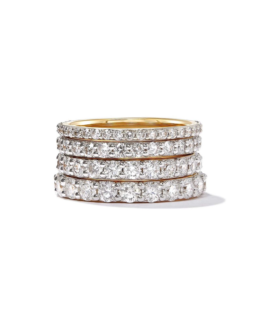 Kendra Scott Rings | Marilyn 14K Yellow Gold Full Eternity Band Ring In White Diamond, .5Ct