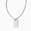 Kendra Scott Necklaces | Dog Tag Necklace In Oxidized Sterling Silver