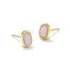 Kendra Scott Earrings | Mini Ellie Gold Stud Earrings In Pink Opalite Crystal