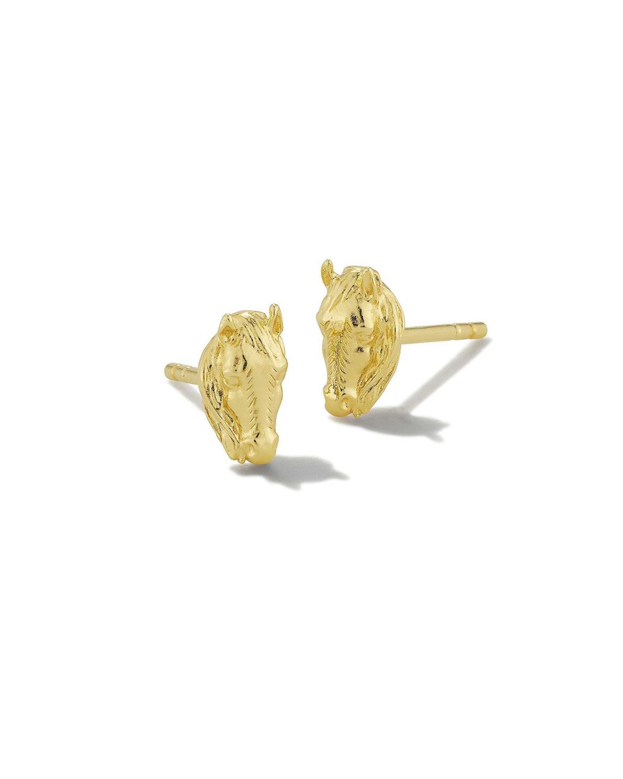 Kendra Scott Earrings | Tiny Beau Stud Earrings In 18K Yellow Gold Vermeil