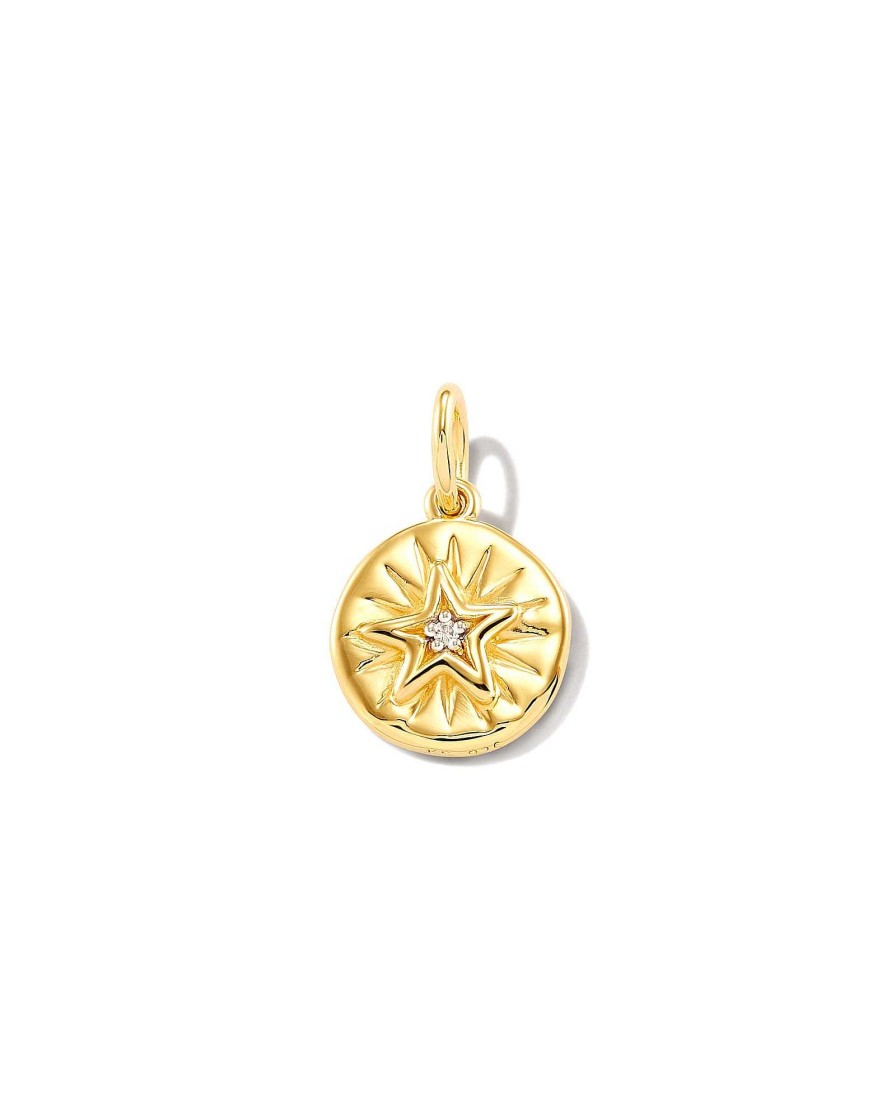 Kendra Scott Demi-Fine Jewelry | Shooting Star 18K Yellow Gold Vermeil Charm In White Sapphire