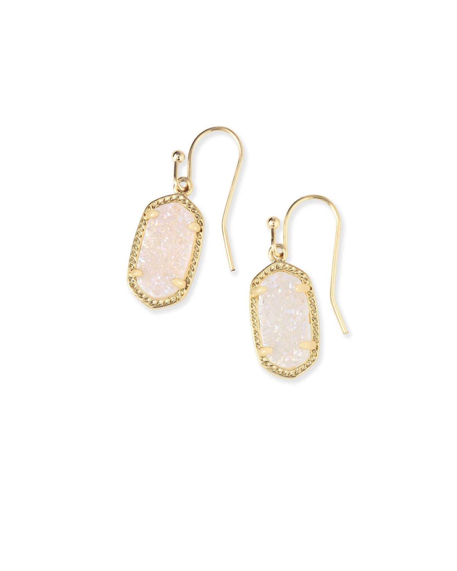 Kendra Scott Earrings | Lee Gold Drop Earrings In Iridescent Drusy