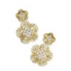 Kendra Scott Earrings | Dira Gold Crystal Statement Earrings In White Mix