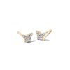 Kendra Scott Earrings | Butterfly 14K Yellow Gold Stud Earrings In White Diamond